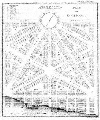 Detroit 1807 Historic Map Print - 9 3/4 x 8 1/4 inches Wall Art   