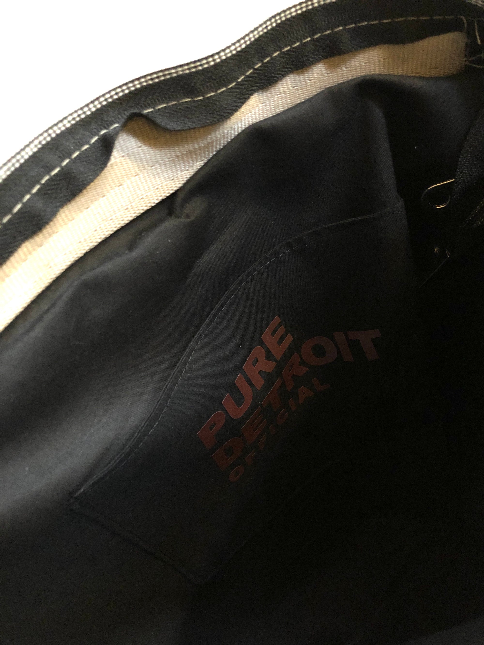 Pure Detroit OFFICIAL - Medium City Slinger Tote Seatbelt Bag - Champagne PRE ORDER    