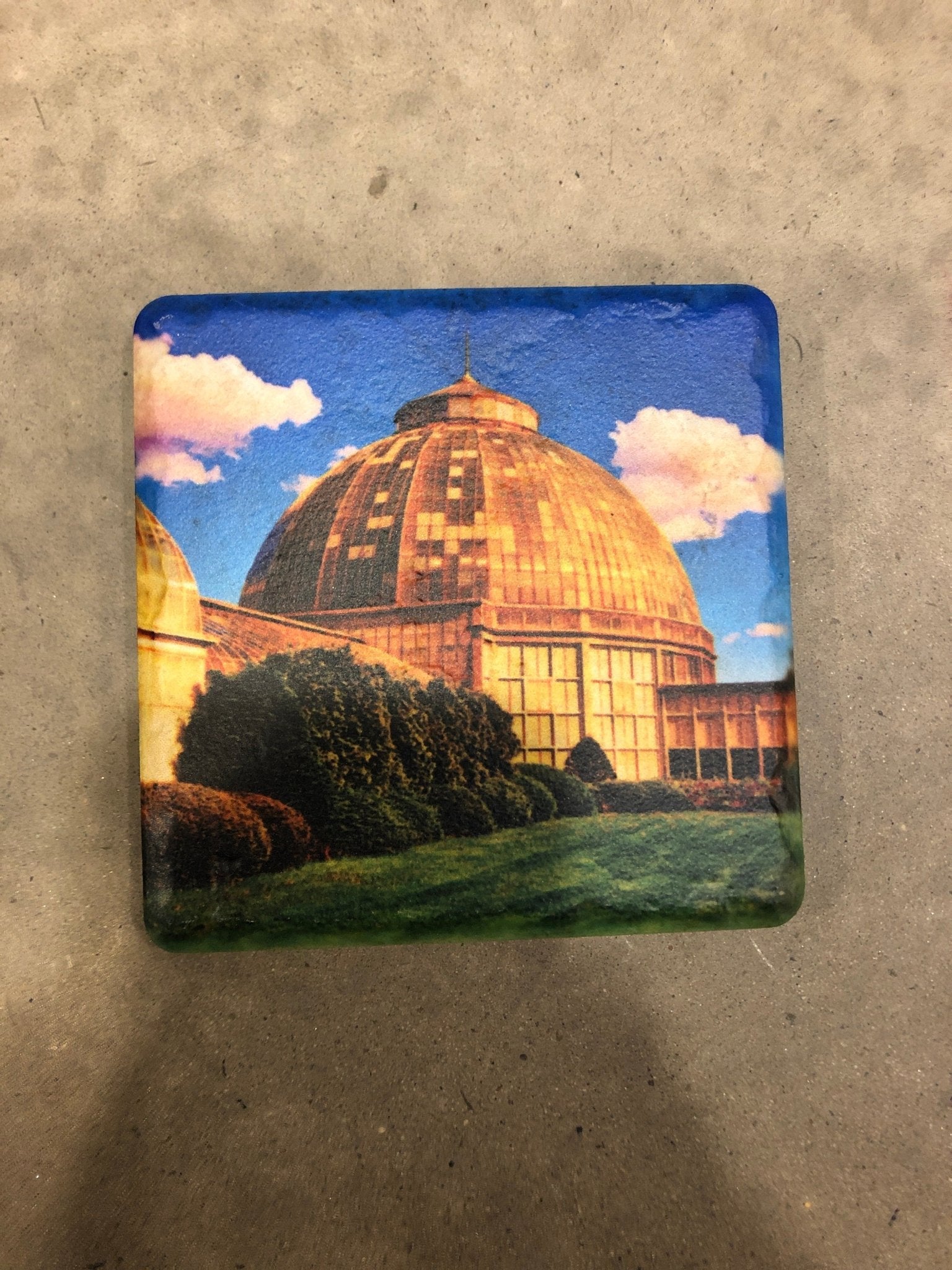 Belle Isle Conservatory Dome Porcelain Tile Coaster Coasters