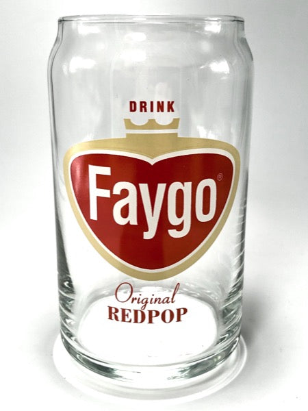 Faygo Red Pop Logo 16 oz Can Glass glass   