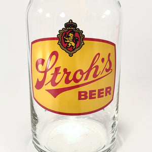 Retro Stroh's 16 oz Beer Can Glass glass   