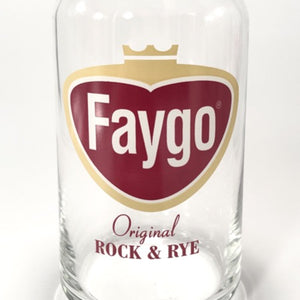 Faygo Rock & Rye Logo 16 oz Can Glass glass   