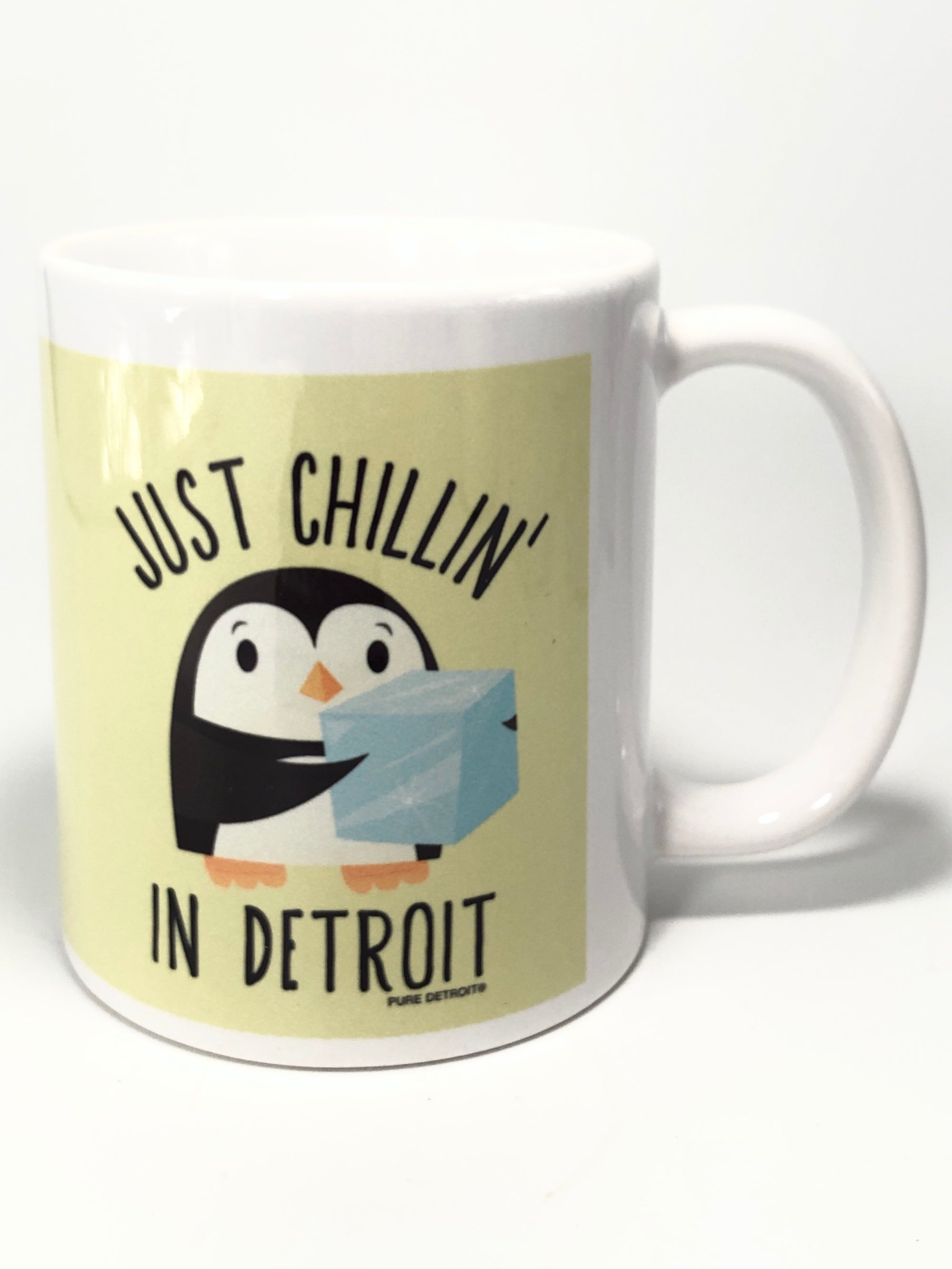 Just Chillin' in Detroit 11 oz Coffee Mug glass   
