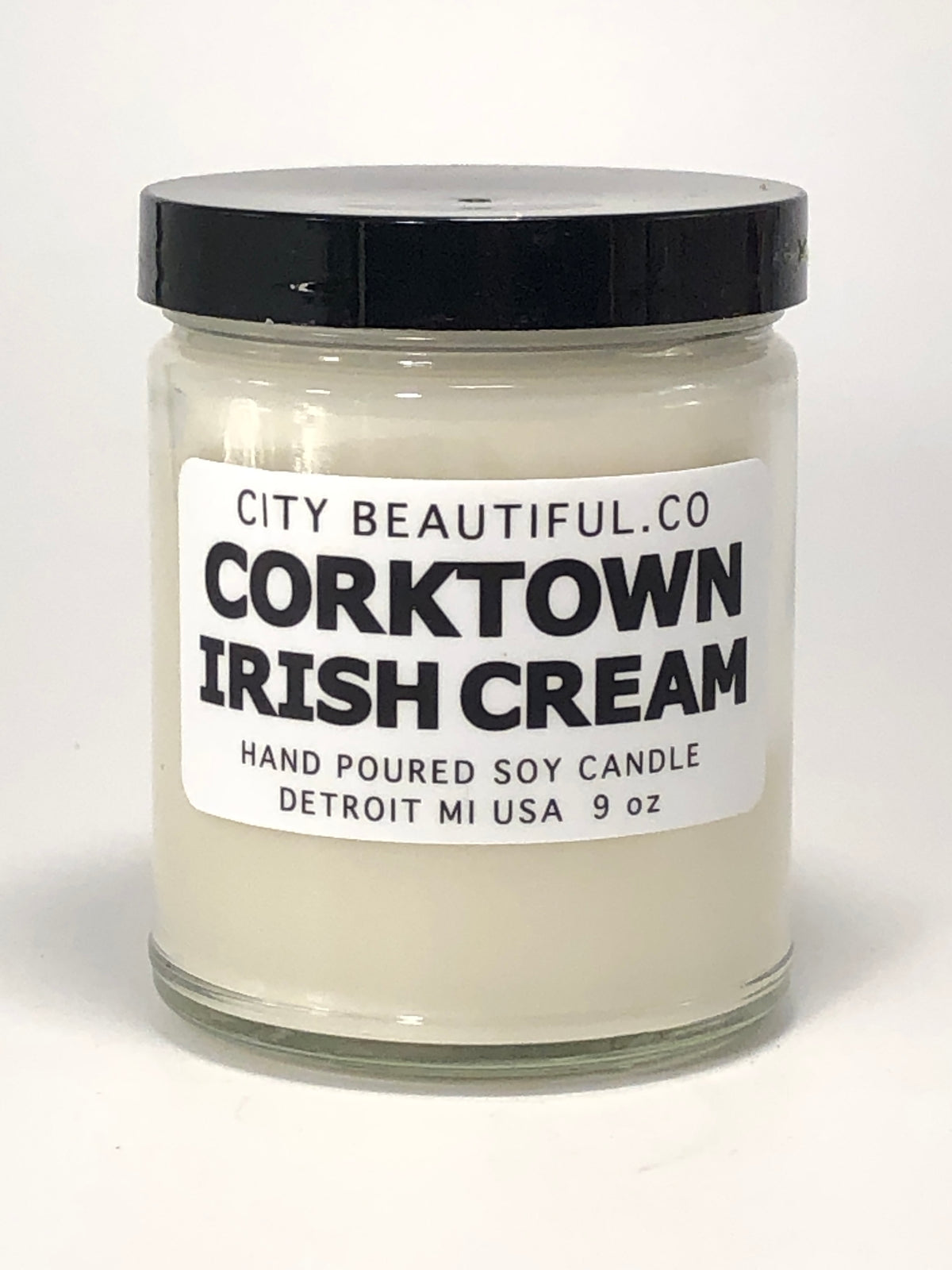 Corktown Irish Cream - Hand Poured Soy Candle by City Beautiful . Co - 9oz. Candle   