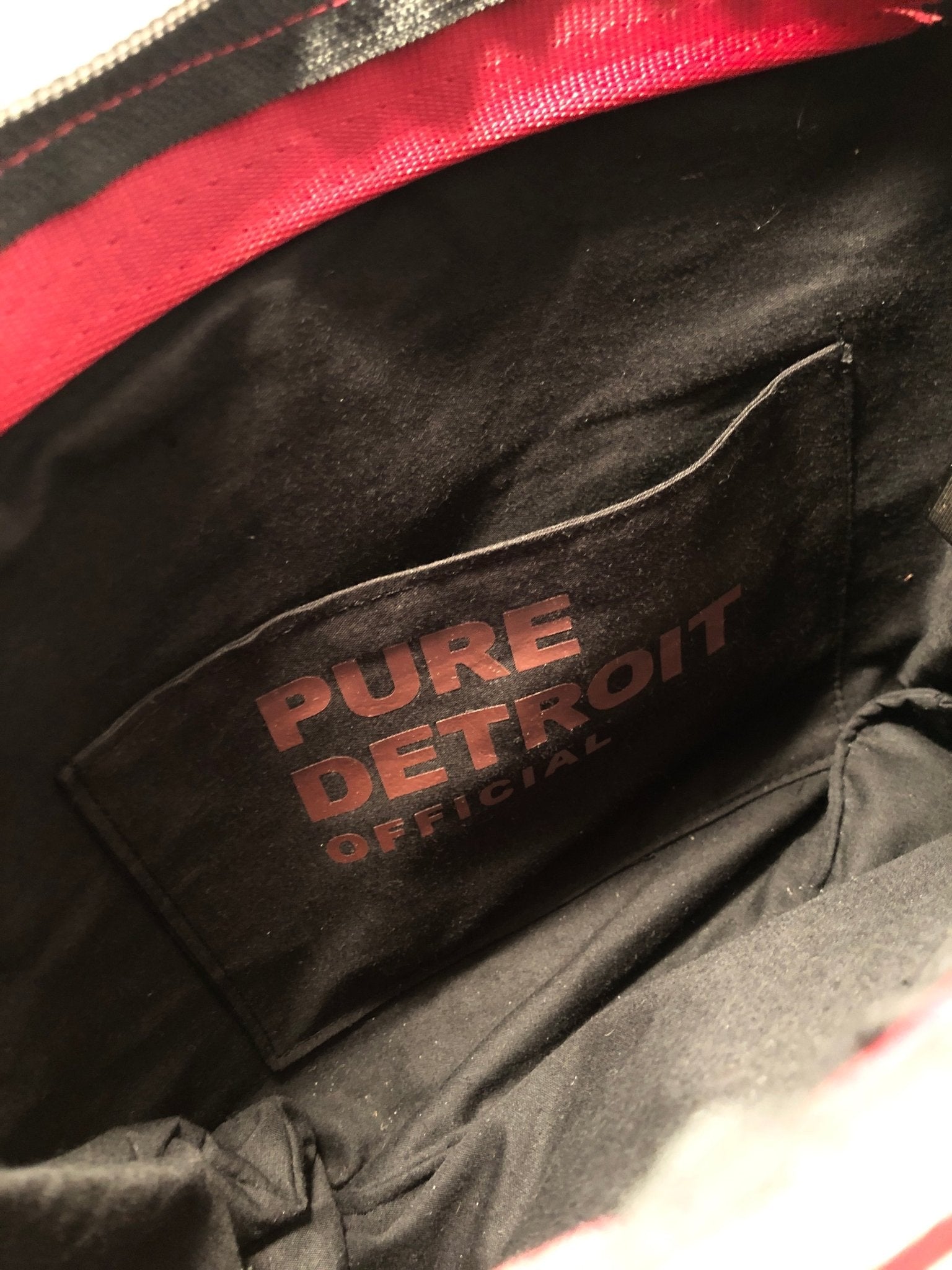 Pure Detroit OFFICIAL - Large City Slinger Tote Seatbelt Bag - Red PRE ORDER Seatbelt Bags