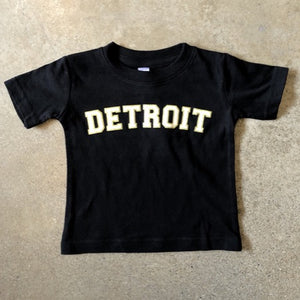 Detroit Varsity Baby Tee / Black / Baby Kid's Apparel   