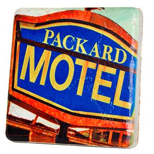 Packard Motel Porcelain Tile Coaster Coasters   