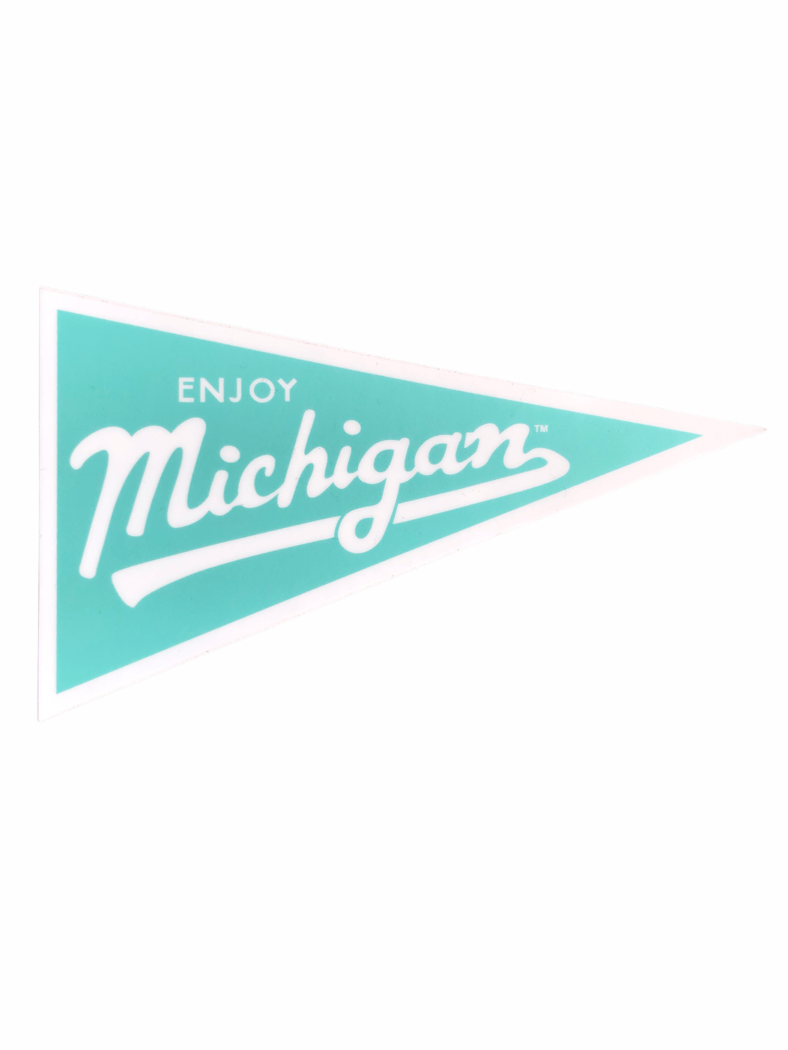 Enjoy Michigan Flag Decal / Turqoise Decal