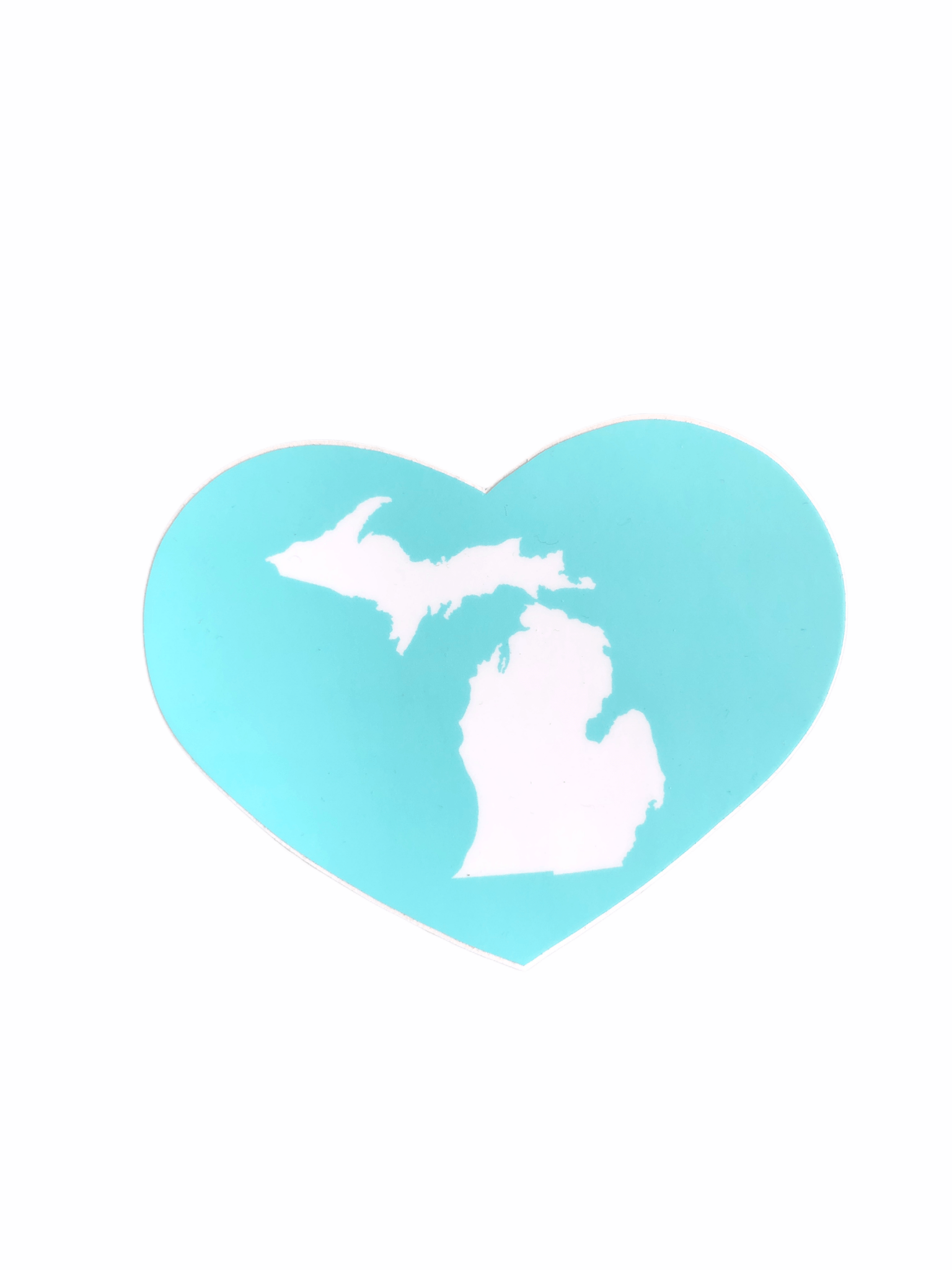 Enjoy Michigan Great Lakes Heart Decal / Turquoise Decal