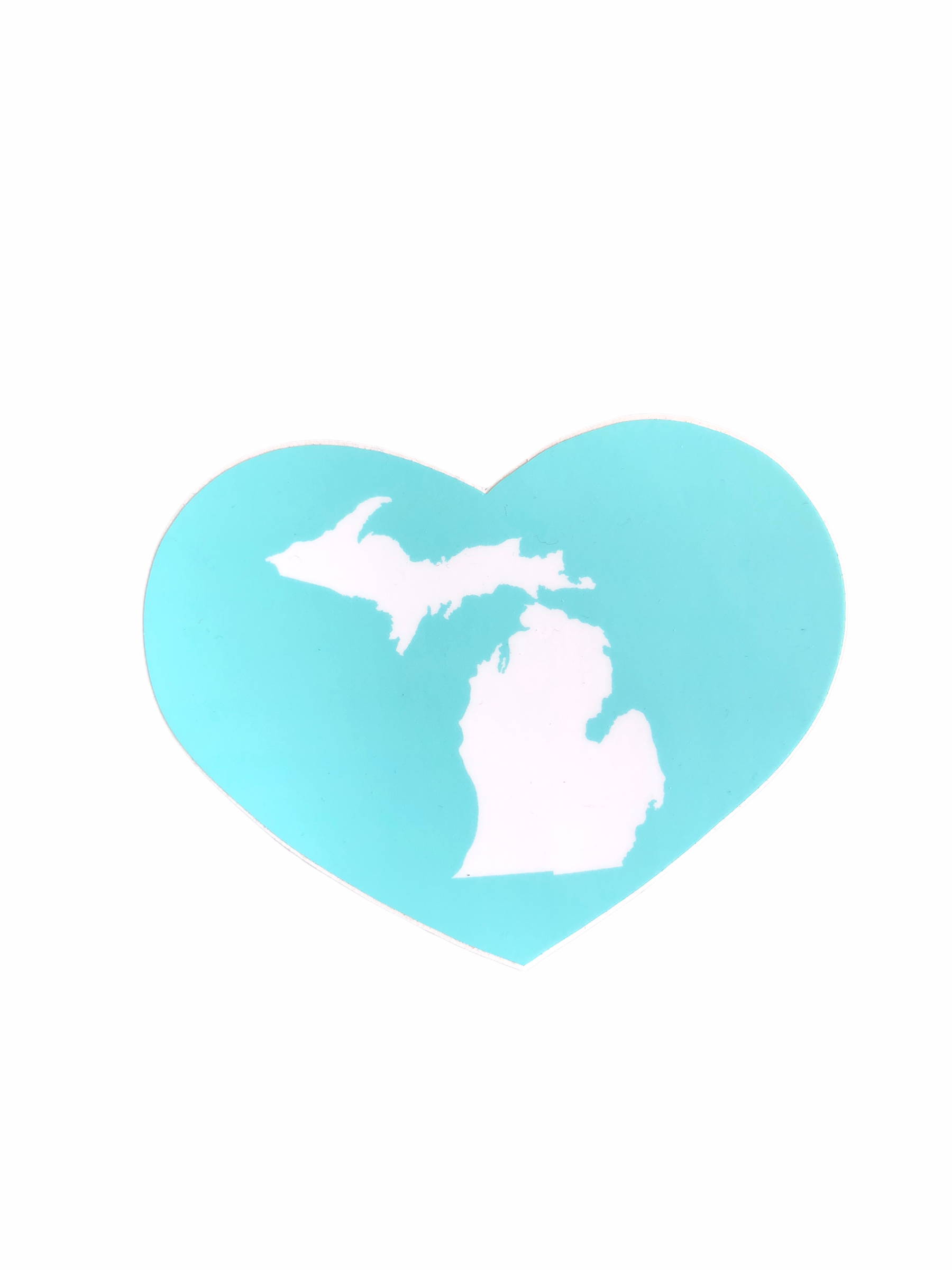 Enjoy Michigan Great Lakes Heart Decal / Turquoise Decal   