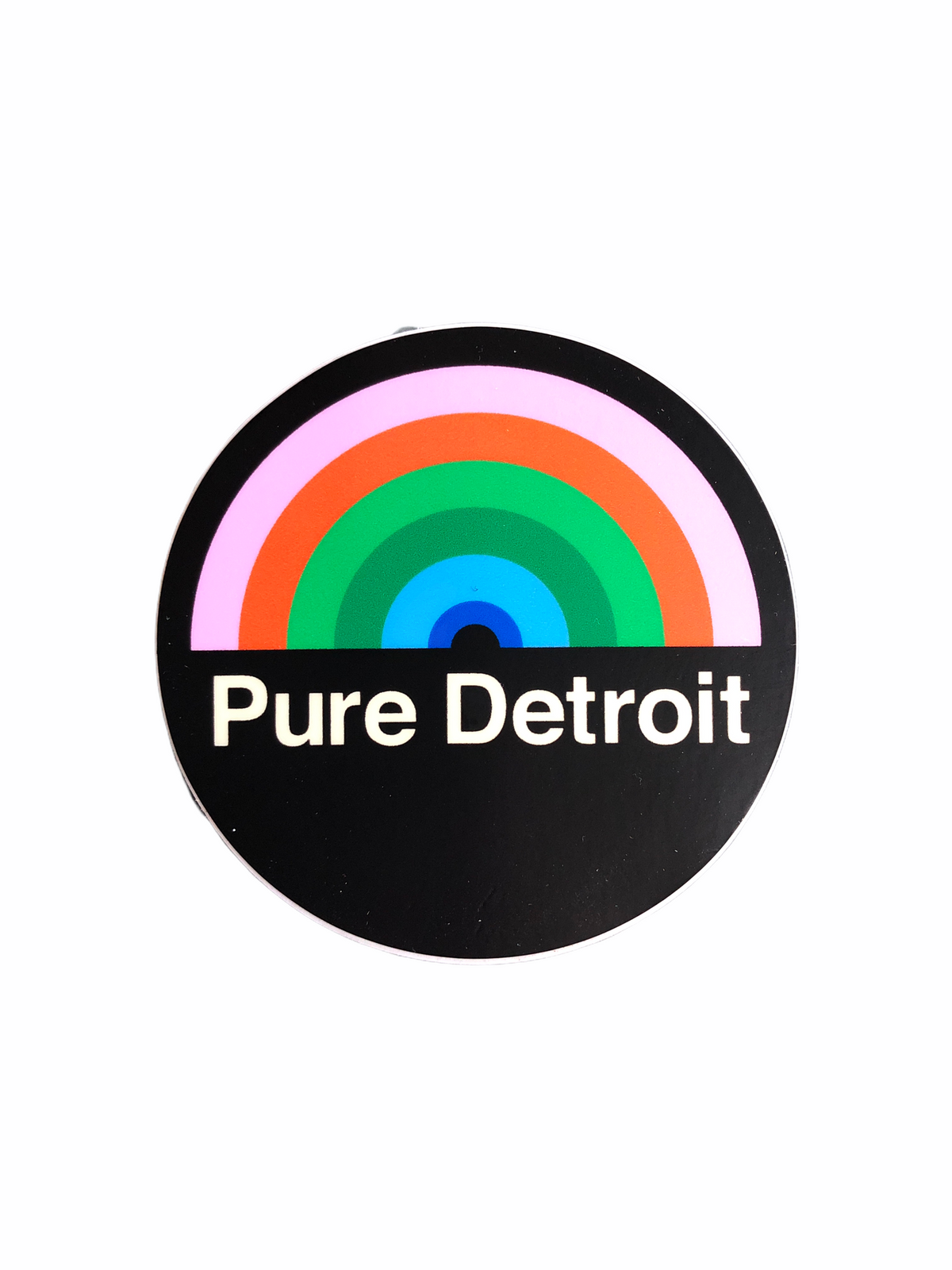 Pure Detroit Rainbow Decal Decal   