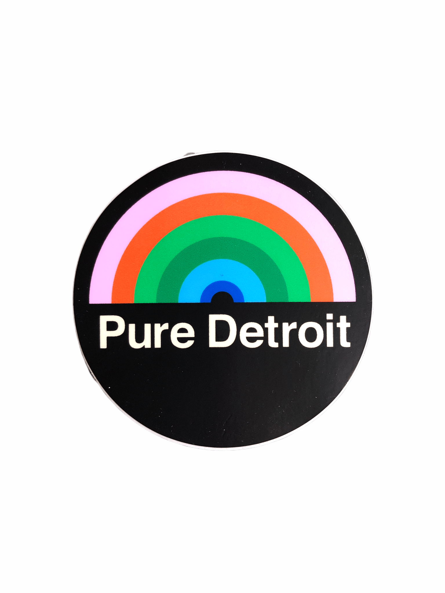 Pure Detroit Rainbow Decal Decal