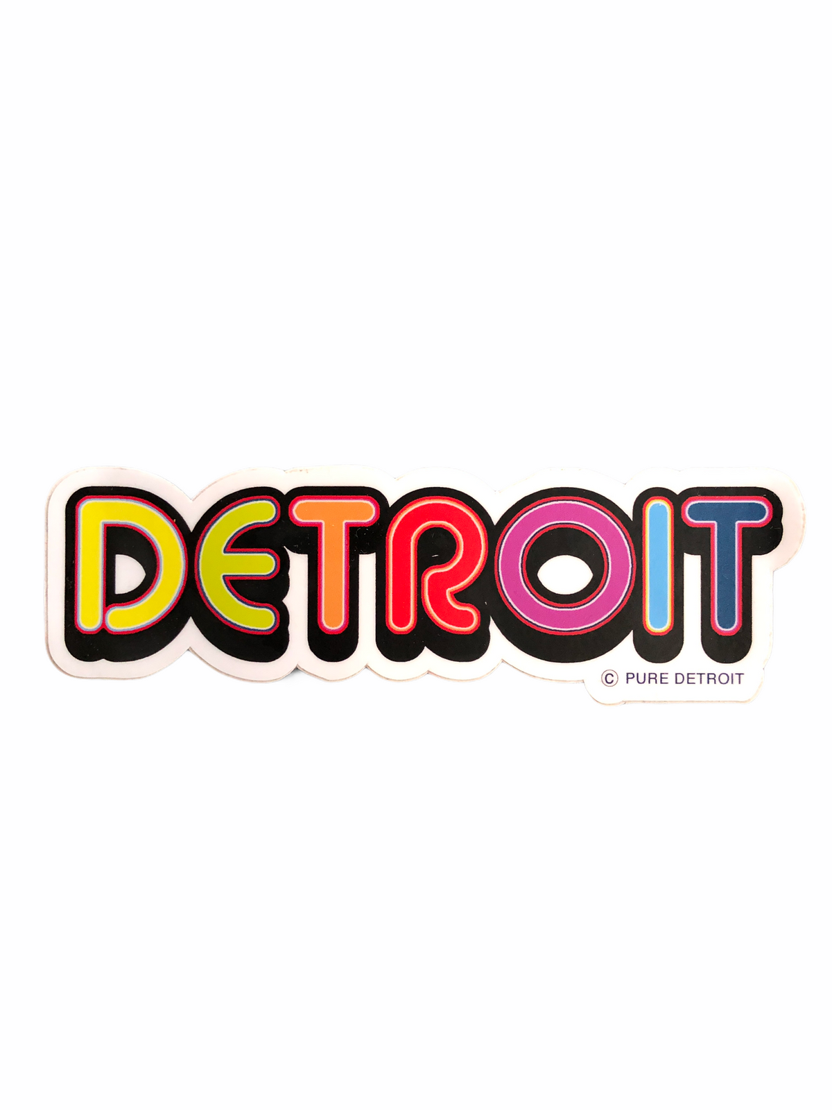 Detroit Neon Rainbow Decal Decal   