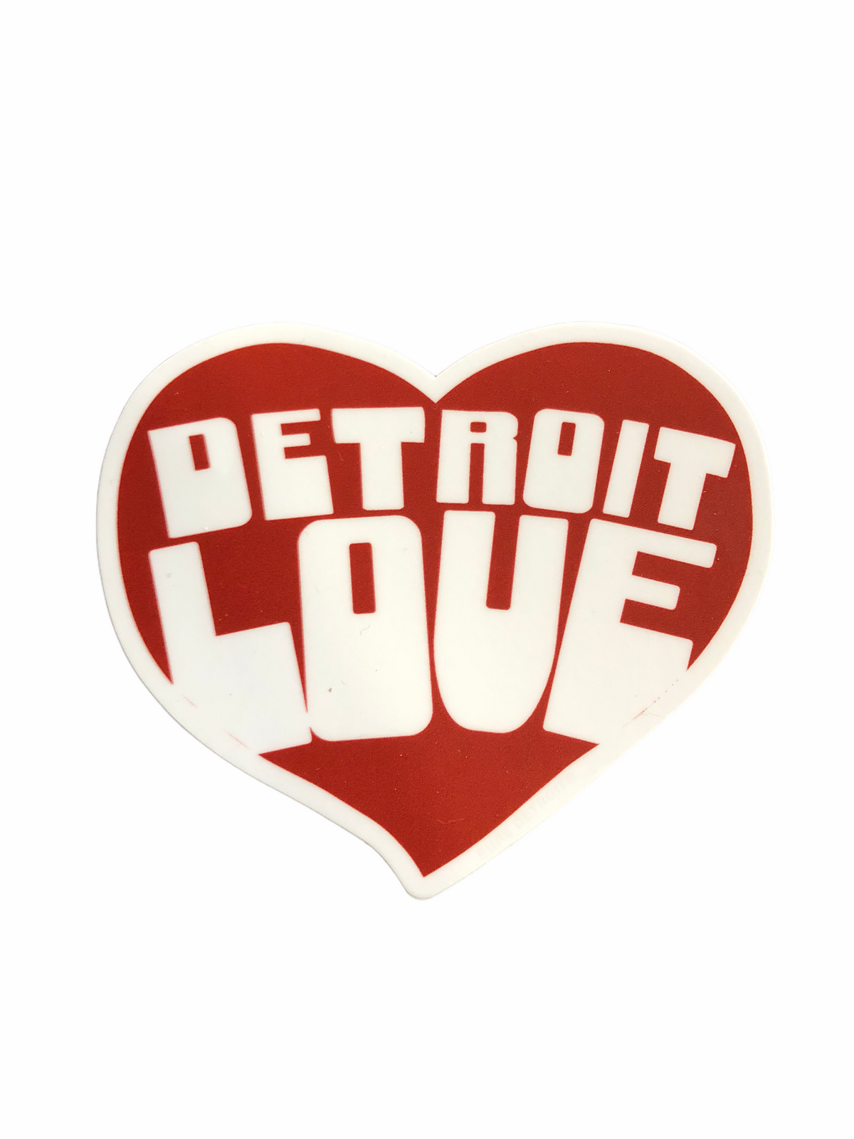 Detroit Love Decal / White + Red Decal   