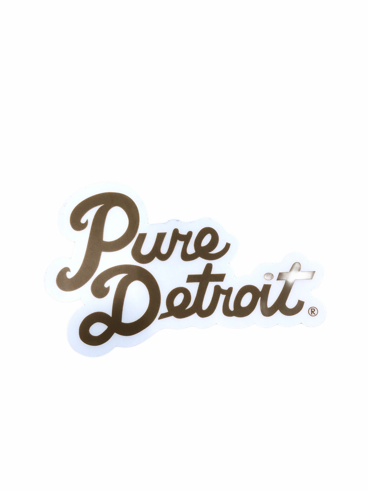 Pure Detroit Script Decal Decal   