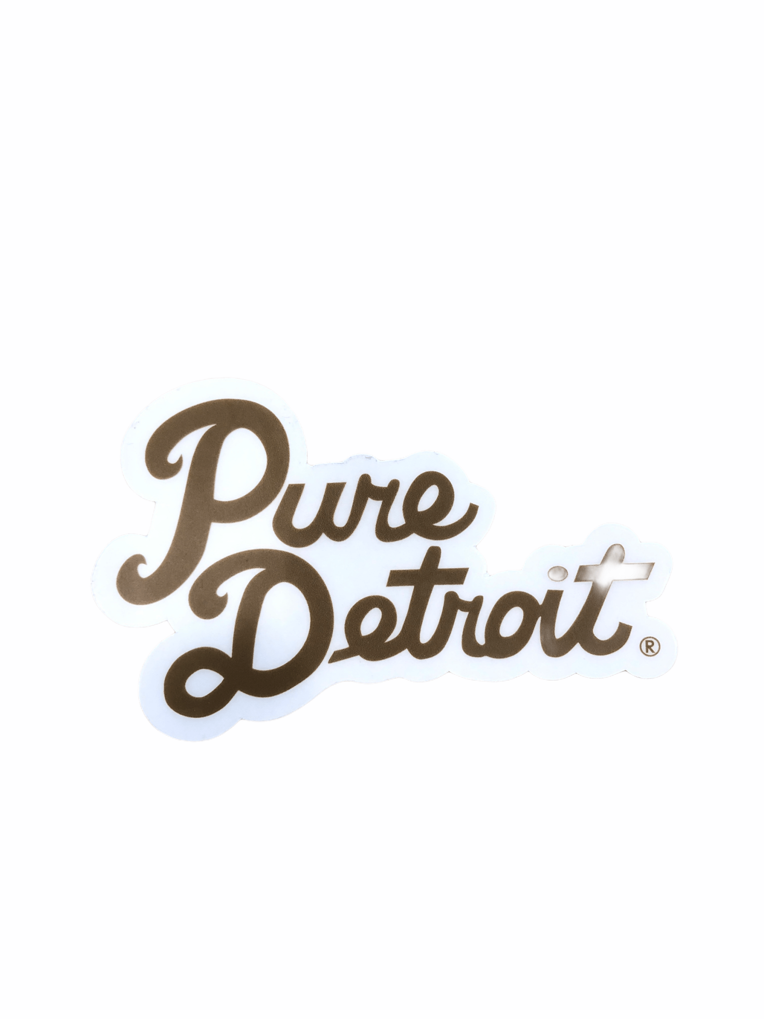 Pure Detroit Script Decal Decal