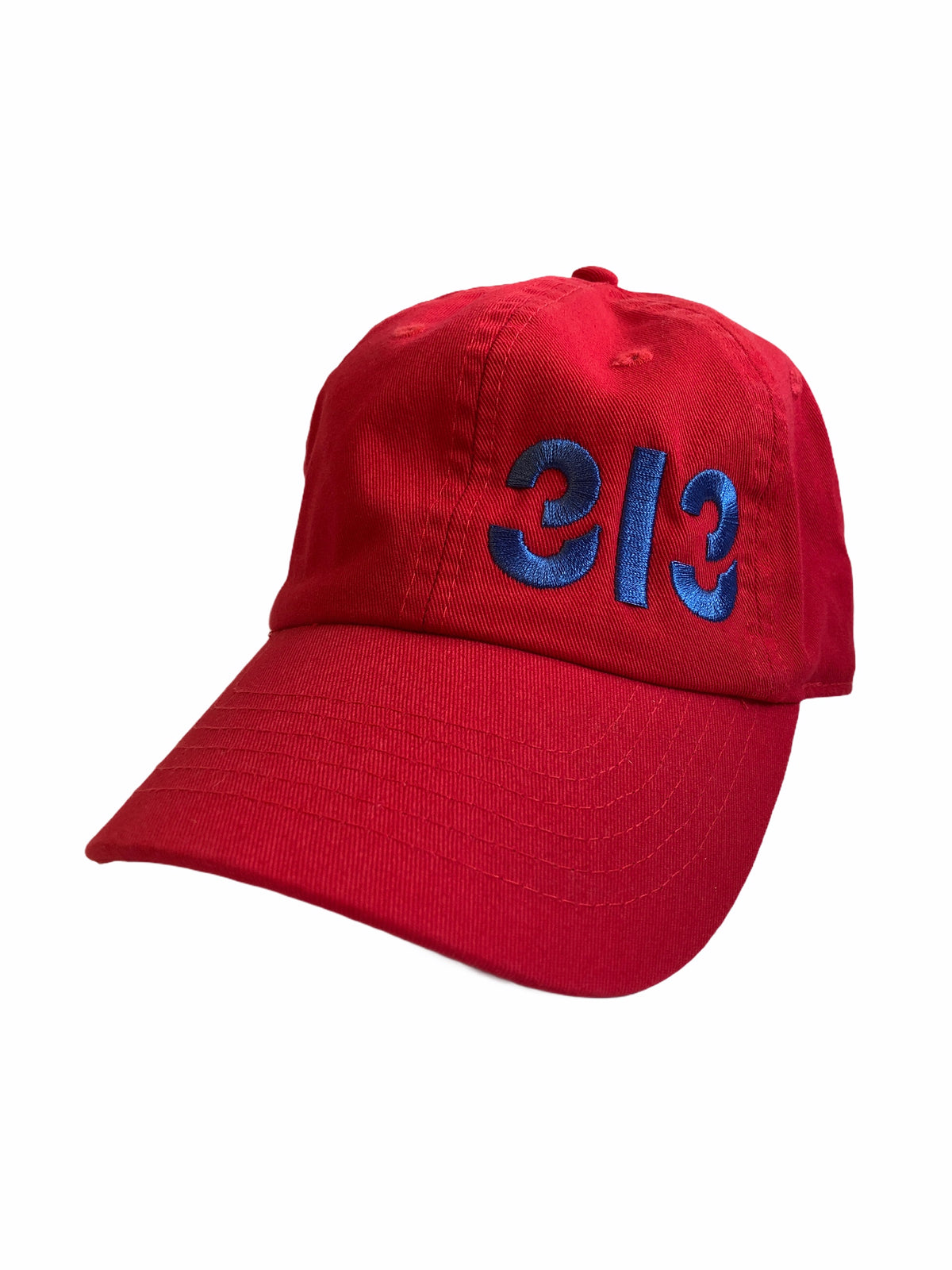 313 Champion Twill Cap - Blue + Red Hat   