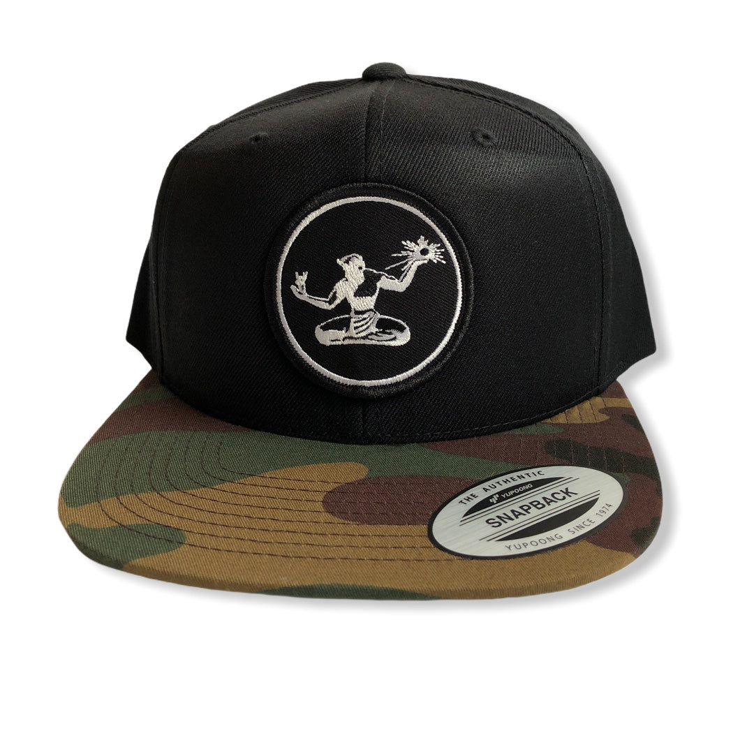 Spirit of Detroit Snapback Hat / Black + Camo Hat   