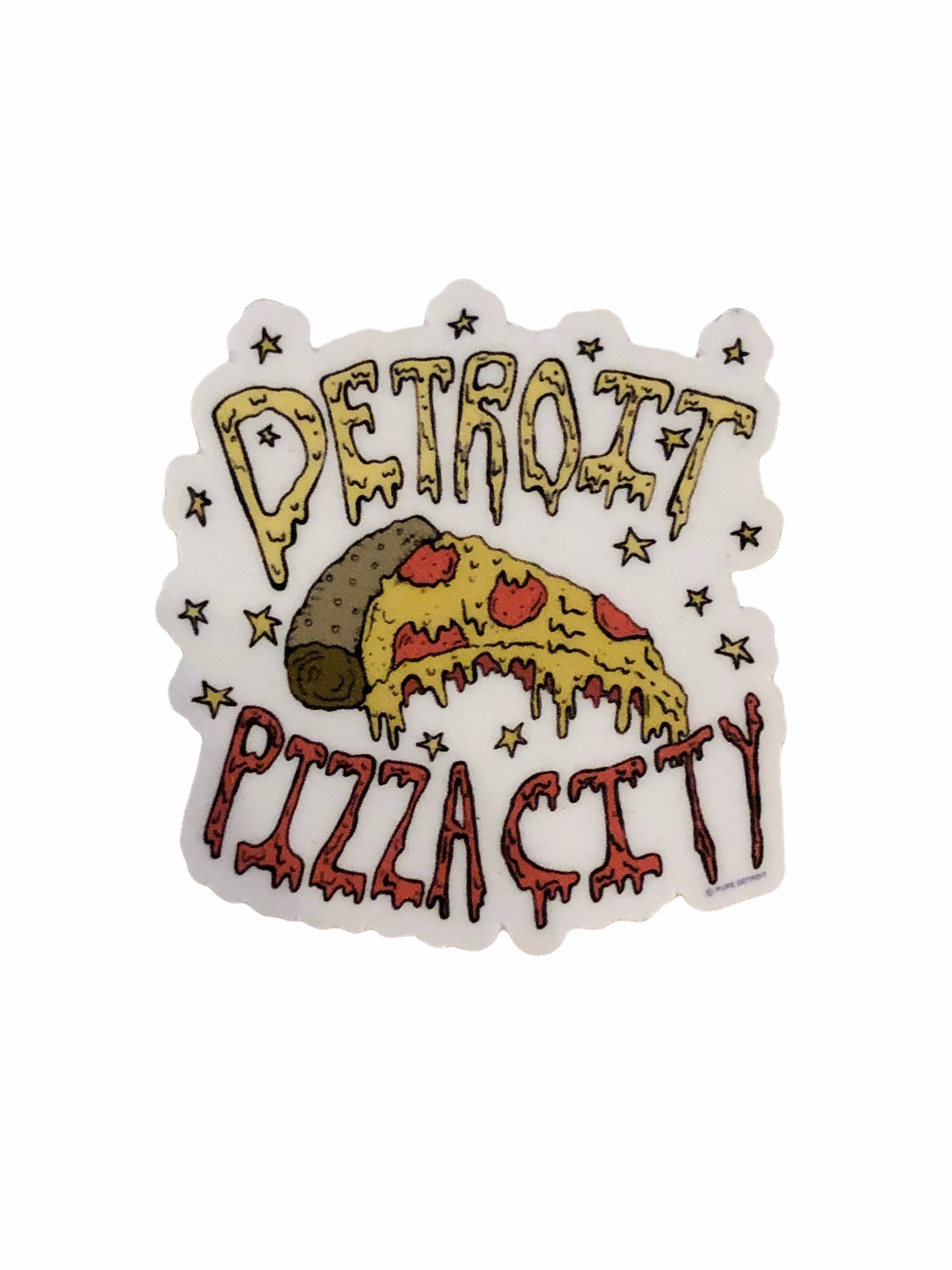 Detroit Pizza City Decal Decal   