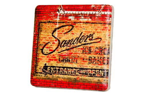 Vintage Sanders Porcelain Tile Coaster Coasters   