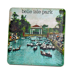 Vintage Belle Isle Park Porcelain Tile Coaster Coasters   
