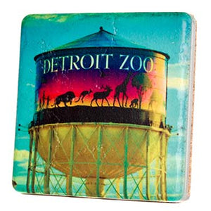 Detroit Zoo Porcelain Tile Coaster Coasters   