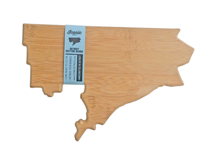 Bamboo Detroit City Outline Cutting Board Cutting Board   