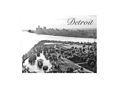 Detroit Belle Isle Aerial Black & White Luster or Canvas Print $35 - $430 Luster Prints and Canvas Prints   