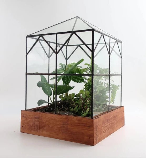 large indoor plant terrarium Esau Handmade Stained Glass Terrarium Wholesale