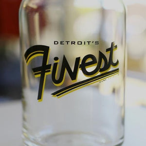 Detroit's Finest 16oz Beer Can Glass glass   