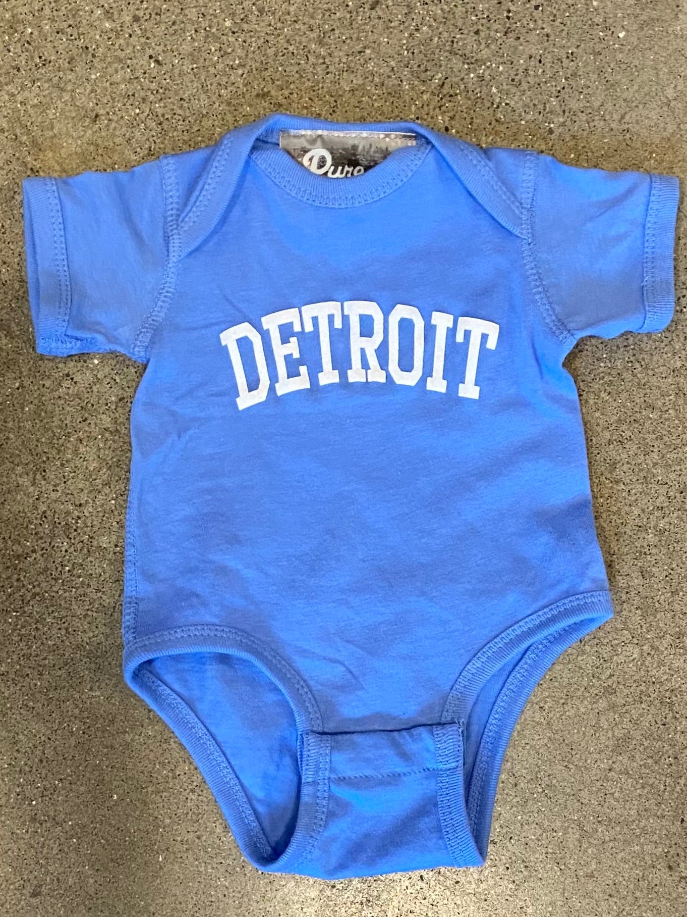 Detroit Collegiate Arch Onesie Indigo Baby Pure Detroit