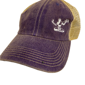 Spirit of Detroit Trucker Adjustable Hat / Unisex Hat White/Purple  