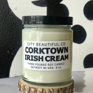 Corktown Irish Cream - Hand Poured Soy Candle by City Beautiful . Co - 9oz. Candle   