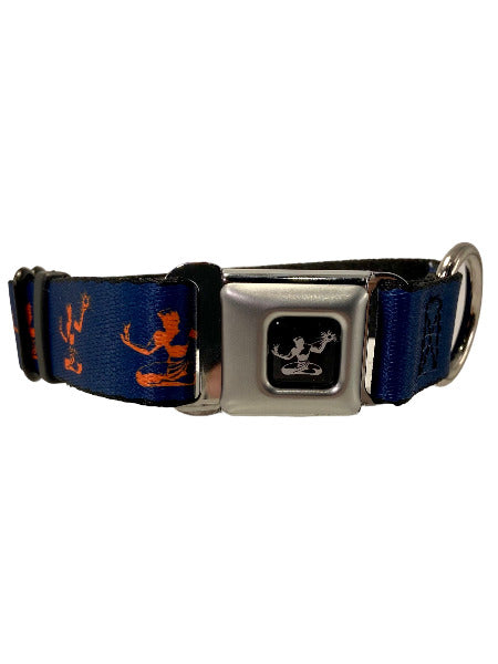 Spirit of Detroit Dog Collar / Orange + Navy Dog Collar   