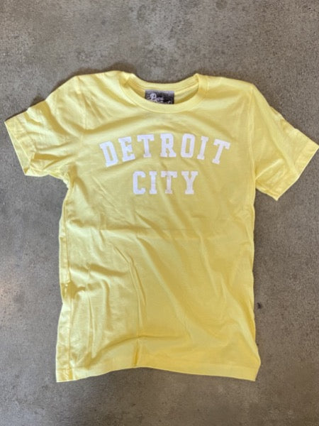 Detroit City Classic Tee / White + Yellow / Unisex Unisex Apparel   