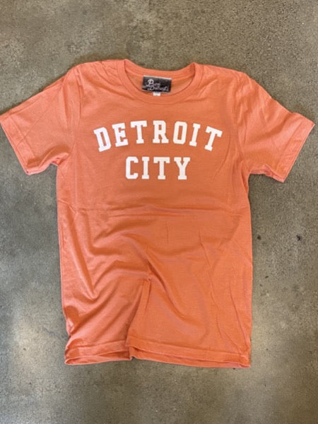 Detroit City Classic Tee / White + Heather Orange / Unisex Unisex Apparel   
