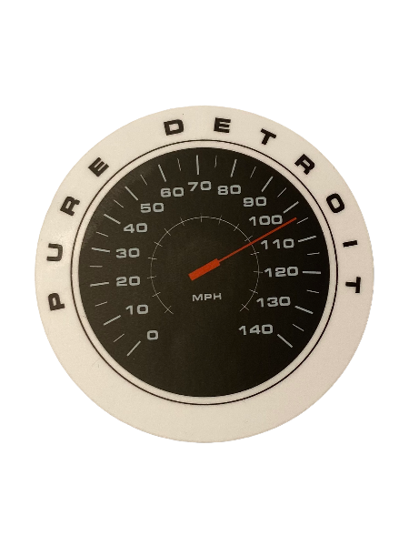 Pure Detroit Speedometer Decal Decal   