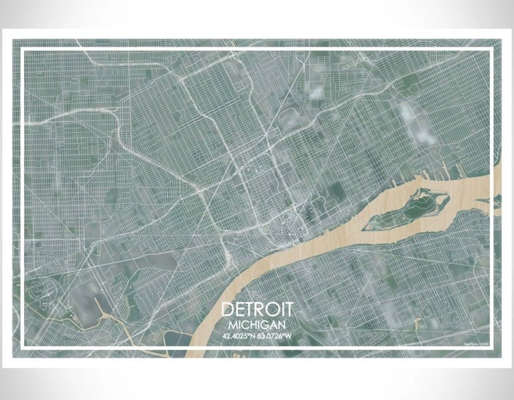 Detroit, Mi Map