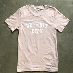 Detroit City Classic Tee / White + Heather Prism Peach / Unisex Unisex Apparel   