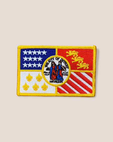 Detroit City Flag Iron-on Patch