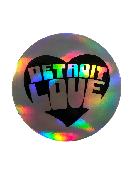 Detroit Love Holographic Decal Decal   