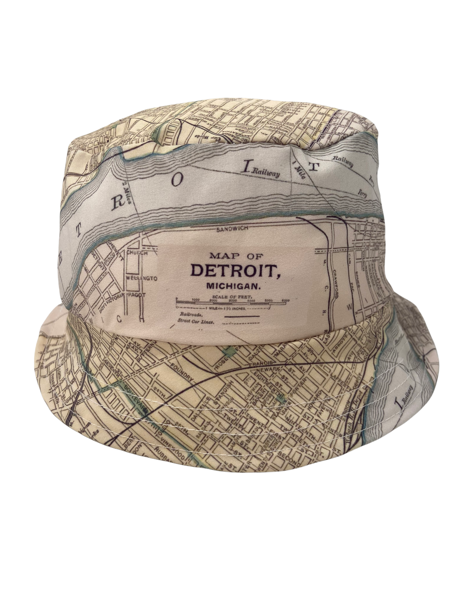Detroit Map Baby Bucket Hat Kid's Apparel   