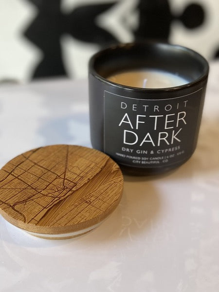 Detroit After Dark - Dry Gin & Cypress - Hand Poured Soy Candle by City Beautiful . Co - 6oz. Candle   