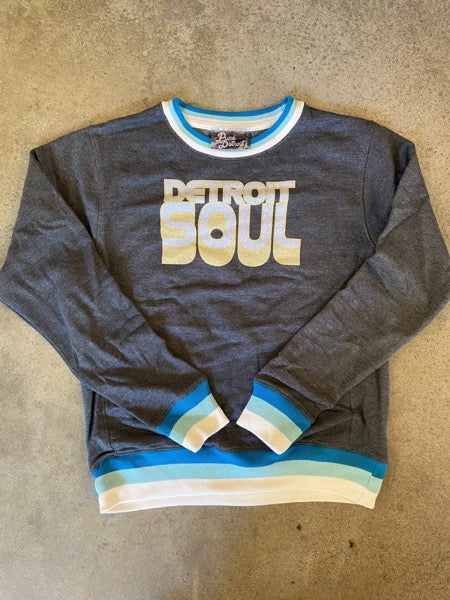 Detroit Soul Pullover /  Yellow + Charcoal / Unisex sweatshirt   