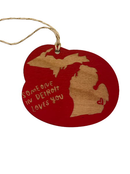 "Someone in Detroit" Laser-cut Ornament Ornament   
