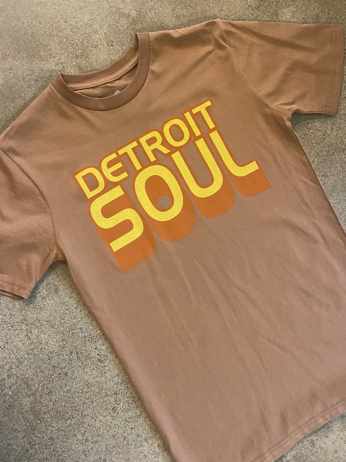 Detroit Soul Tee / Orange & Yellow + Toasted Coconut / Unisex Unisex Apparel   
