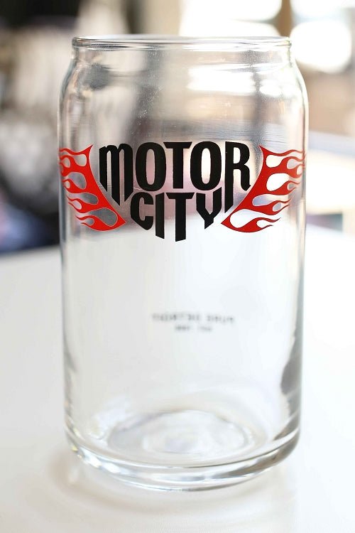 Motor City 16 oz Can Glass glass   