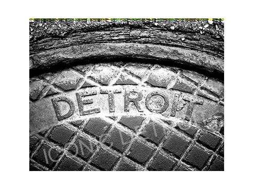Detroit Manhole Steam Black & White Luster or Canvas Print $35 - $430 Luster Prints and Canvas Prints   