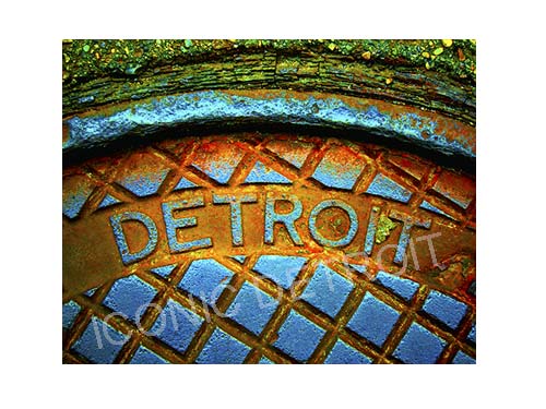 Detroit Manhole Steam Horizontal Luster or Canvas Print $35 - $430 Luster Prints and Canvas Prints   