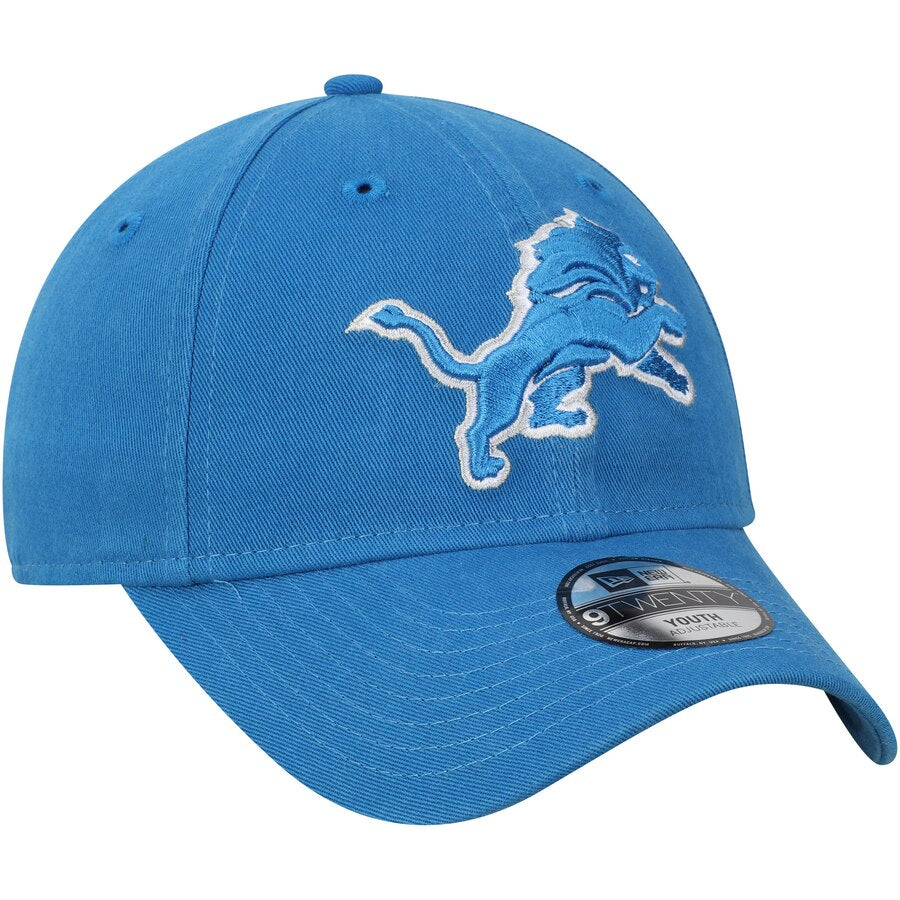 New Era Youth Detroit Lions Primary Core Classic 9Twenty Adjustable Hat / Blue Hat   